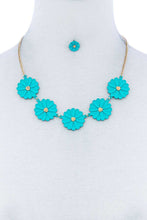 Fashion Cute Multi Tender Flower Necklace And Earring Set