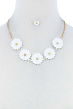 Fashion Cute Multi Tender Flower Necklace And Earring Set