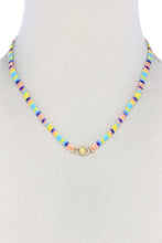 Evil Eye Charm Color Block Necklace