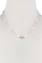 Evil Eye Charm Color Block Necklace