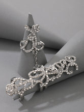 Exaggerated personality ring flower chain temperament fashion hollow carved with ring jewelry