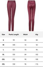 Women's Fashion Pu Leather Feet Trousers