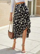 Fashion High Waist Rhombus Printed Loose A-Line Skirt