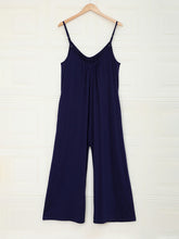 Women's casual suspenders jumpsuit loose simple wide-leg jumpsuit
