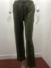 Women's Solid Color Cotton Linen Drawstring Loose Casual Wide Leg Trousers