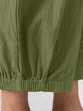 Loose Harem Pants High Waist Cotton Linen Cropped Pants Wide Leg Women's Pants