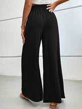 New casual solid color flared wide-leg pants