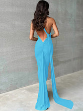 Feminine backless pleated slim fit sleeveless dress