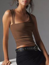 New Y2K irregular neckline top sexy backless slim vest