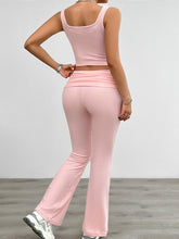 Women's Casual Solid Stretch Vest and Pants