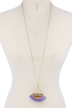 Half Circle Tassel Pendant Necklace