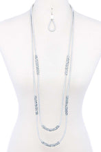 Double Layer Chic Long Necklace And Earring Set