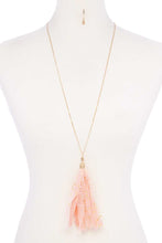 Metallic Stars Tulle Tassel Necklace