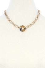 Acetate Ring Oval Link Toggle Clasp Necklace