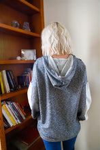 Belt & Reversed Details Zip-up Hooded Sweater