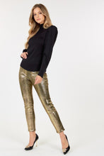 Animal Skin Vinyl Ankle Pants