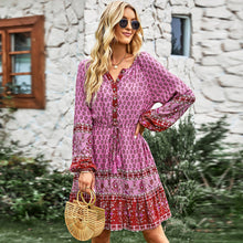 Bohemian Print Vacation Dress for Women