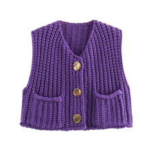 New women's thick needle knitted vest