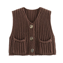 New women's thick needle knitted vest