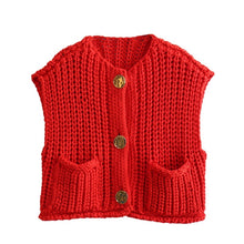 New women's thick needle knitted vest