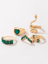 Popular jewelry ring jewelry snake-shaped love ins style five-piece ring female