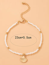 Simple Fashion Jewelry Shell Beaded Single Layer Anklet Beach Wind Rice Beads Foot Decoration