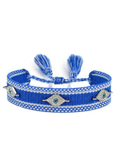 New metal devil's eye ethnic bracelet hand-woven diy bracelet jewelry (1 pack)