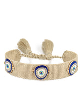 New metal devil's eye ethnic bracelet hand-woven diy bracelet jewelry (1 pack)
