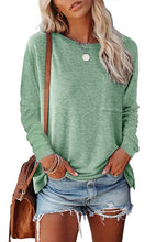 Women's Fashion Casual Solid Color Pocket Tops