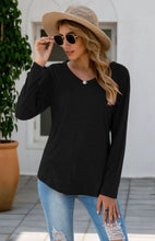 Women's Fashion Casual Solid Color V Neck Tops