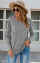 Women's Fashion Casual Solid Color V Neck Tops