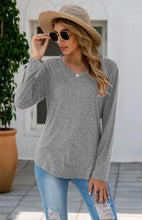 Women's Fashion Casual Solid Color V Neck Tops