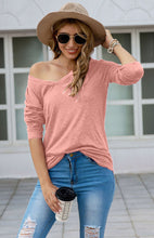 Women's Fashion Casual Solid Color V Neck Tops