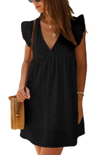 Women's V-Neck Short-Sleeved Lace Midi Dress