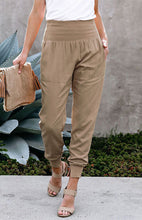 Ladies Solid Color High Waist Slit Casual Pants