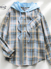 Women's Hoodie Button-Down Casual Shirt Jacket