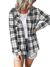 Women's Hoodie Button-Down Casual Shirt Jacket