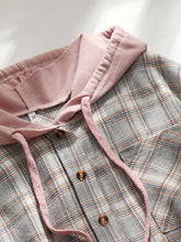 Women's Hoodie Button-Down Casual Shirt Jacket