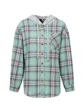 Women's Hoodie Button-Down Casual Shirt Jacket