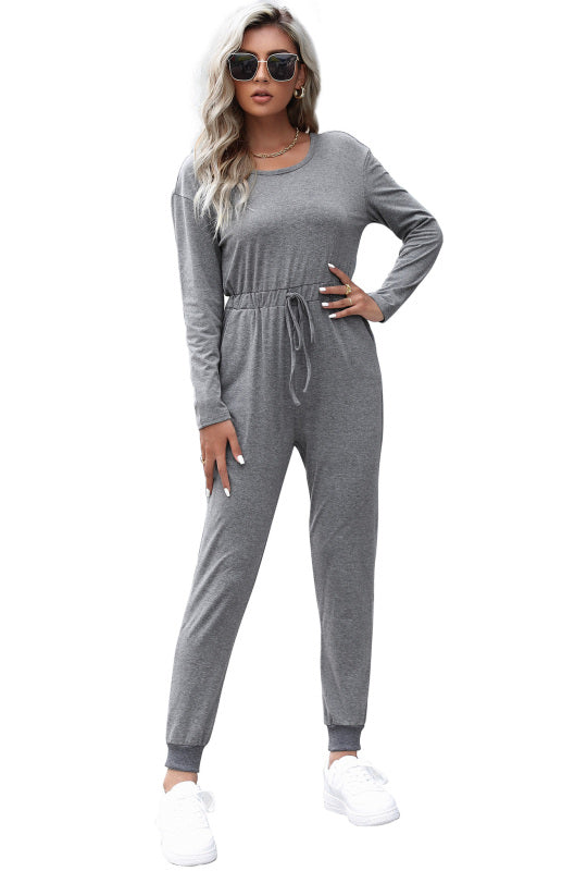 Women's Solid Color One Piece Home Pants Jumpsuit