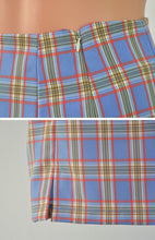 Versatile Hip Wrap Split High Waist Plaid Skirt