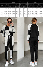 Color Block Sweater Round Neck Suit