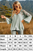 Women’s Lace Crochet Deep V-Neck Blouse