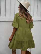 Women's spring and summer temperament casual solid color sexy dress