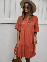 Women's spring and summer temperament casual solid color sexy dress