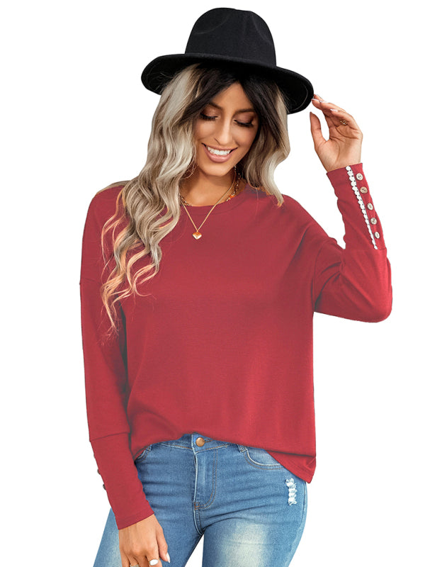 Women's Knitted Dropped Shoulder Blouse