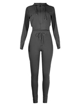 Women's Knit Hooded Two-Piece Jogger Set