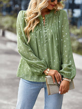 Chiffon Button-Up Long Sleeve Blouse