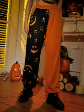 Women's Halloween casual patchwork print shows the trend of thin pants