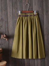 Women Casual Elastic Waist Knit Skirt